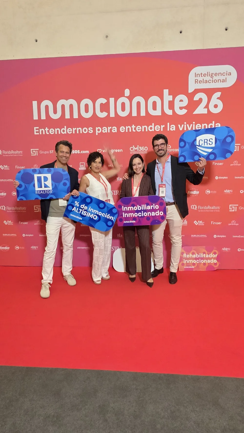 Celebrating at Inmocionate, Spain's real estate and mortgage summit